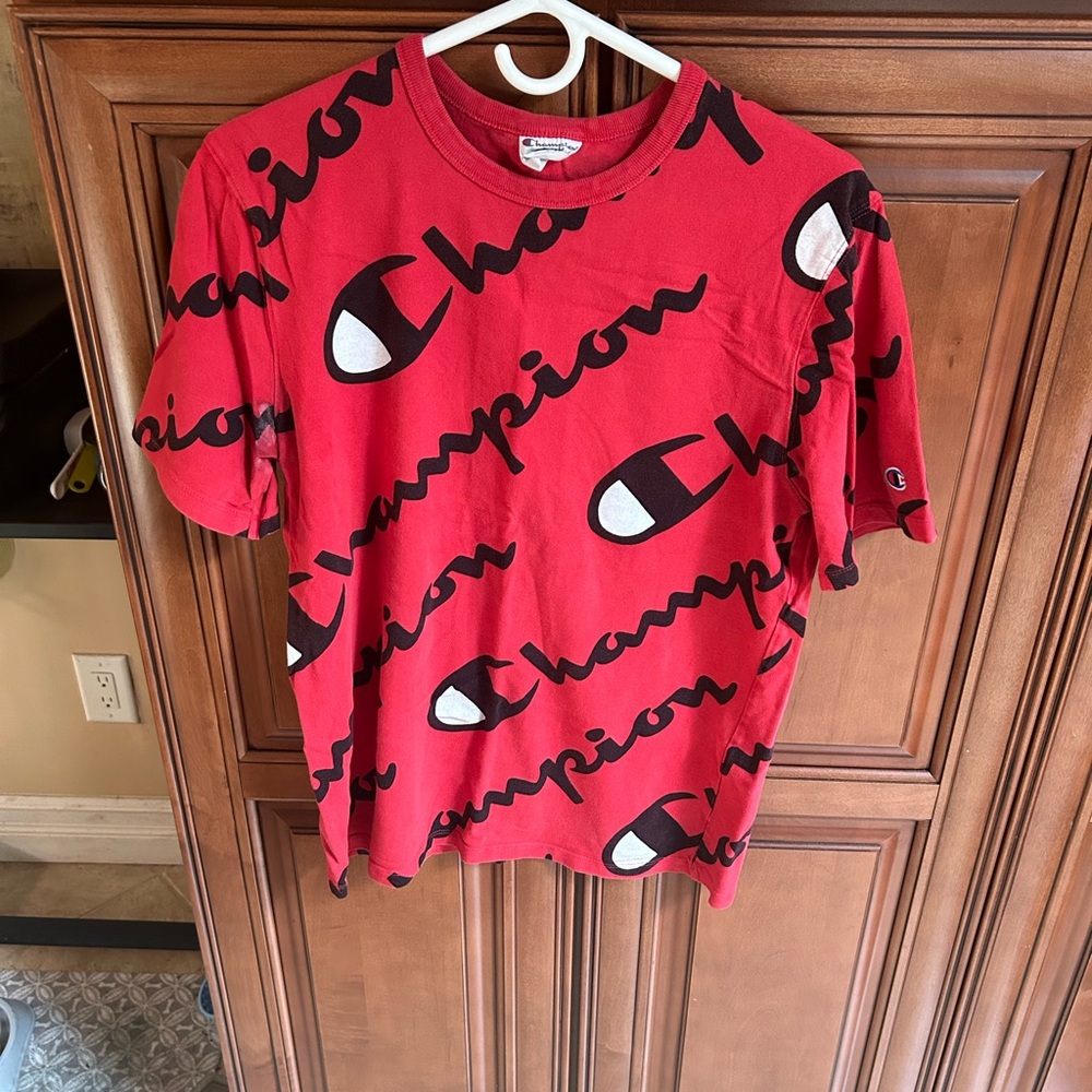 Champion Red Tee with Black Accents